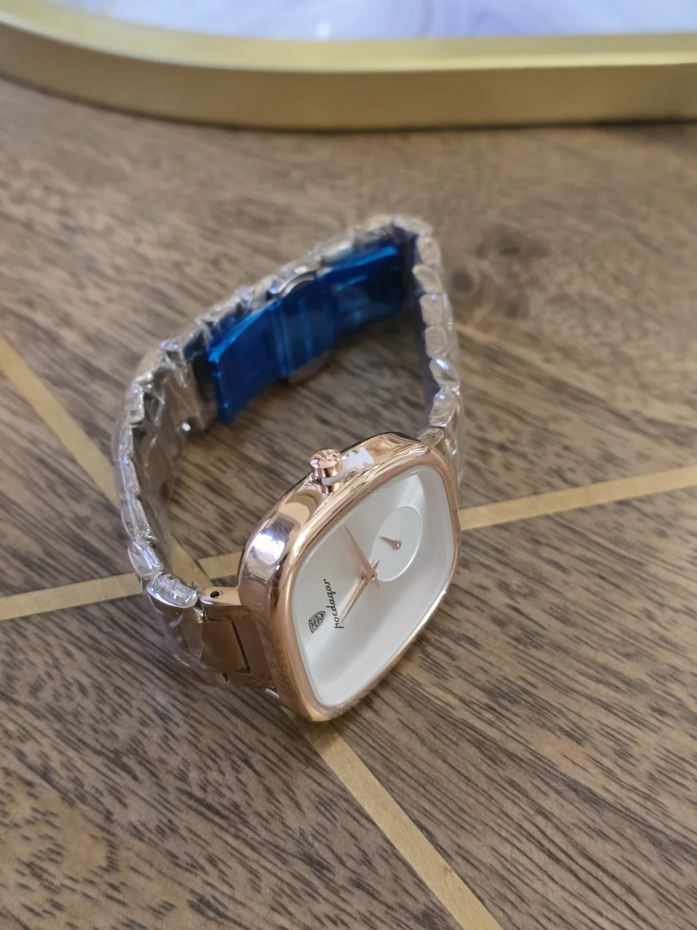 Rose Gold Women's Bracelet Watch - Elegant Minimal Dial